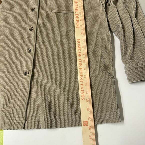 LL Bean Wide Corduroy Long Sleeve Shirt Jacket Relax Fit Women Size L EUC - Picture 9 of 12